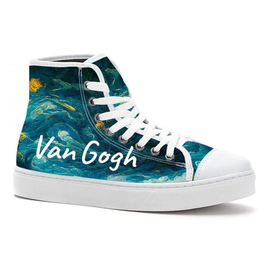 Tênis Cano Alto Pintor Vincent Van Gogh Arte Branco Netshoes
