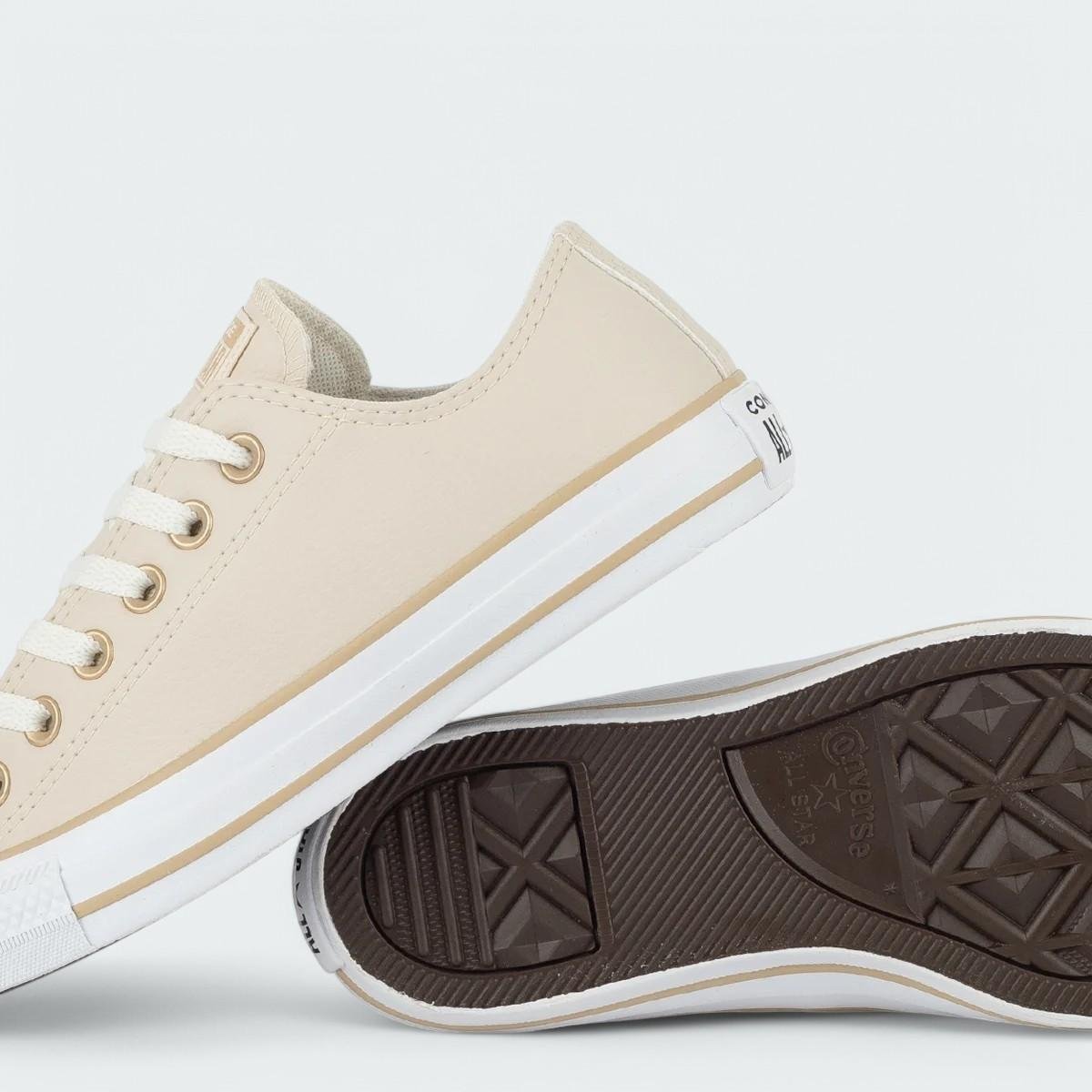 Tênis Cano Baixo Chuck Taylor Couro Converse All Star Feminino