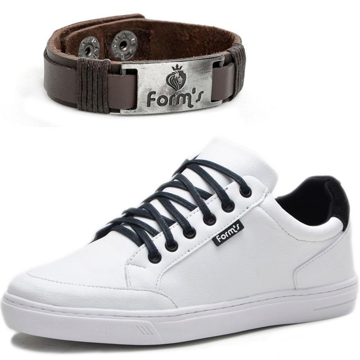 Tênis Cano Baixo Masculino Casual com Pulseira Form's - Branco | Netshoes
