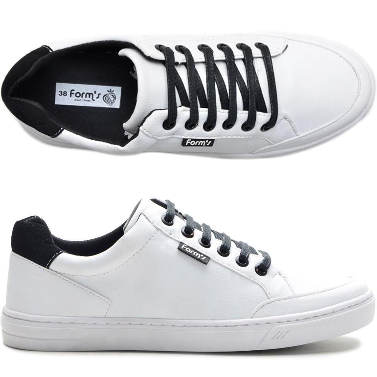 Tênis Cano Baixo Masculino Casual Form's - Branco | Netshoes