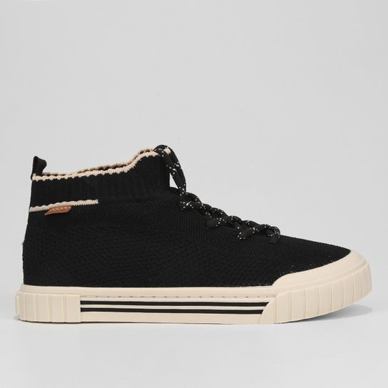 Tênis Cano Médio Anacapri Knit Alê Feminino - Preto Menor preço em Tênis Cano Médio Anacapri Knit Alê Feminino - Preto