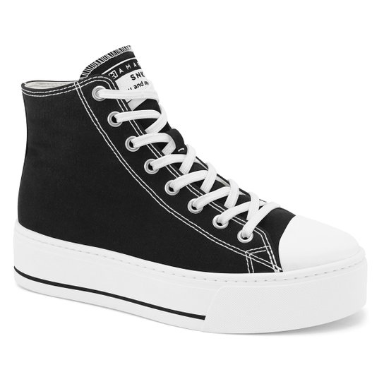 Tênis Cano Médio Ramarim Flatform Feminino - Preto+Branco é ruim? Tênis Cano Médio Ramarim Flatform Feminino - Preto+Branco é boa?