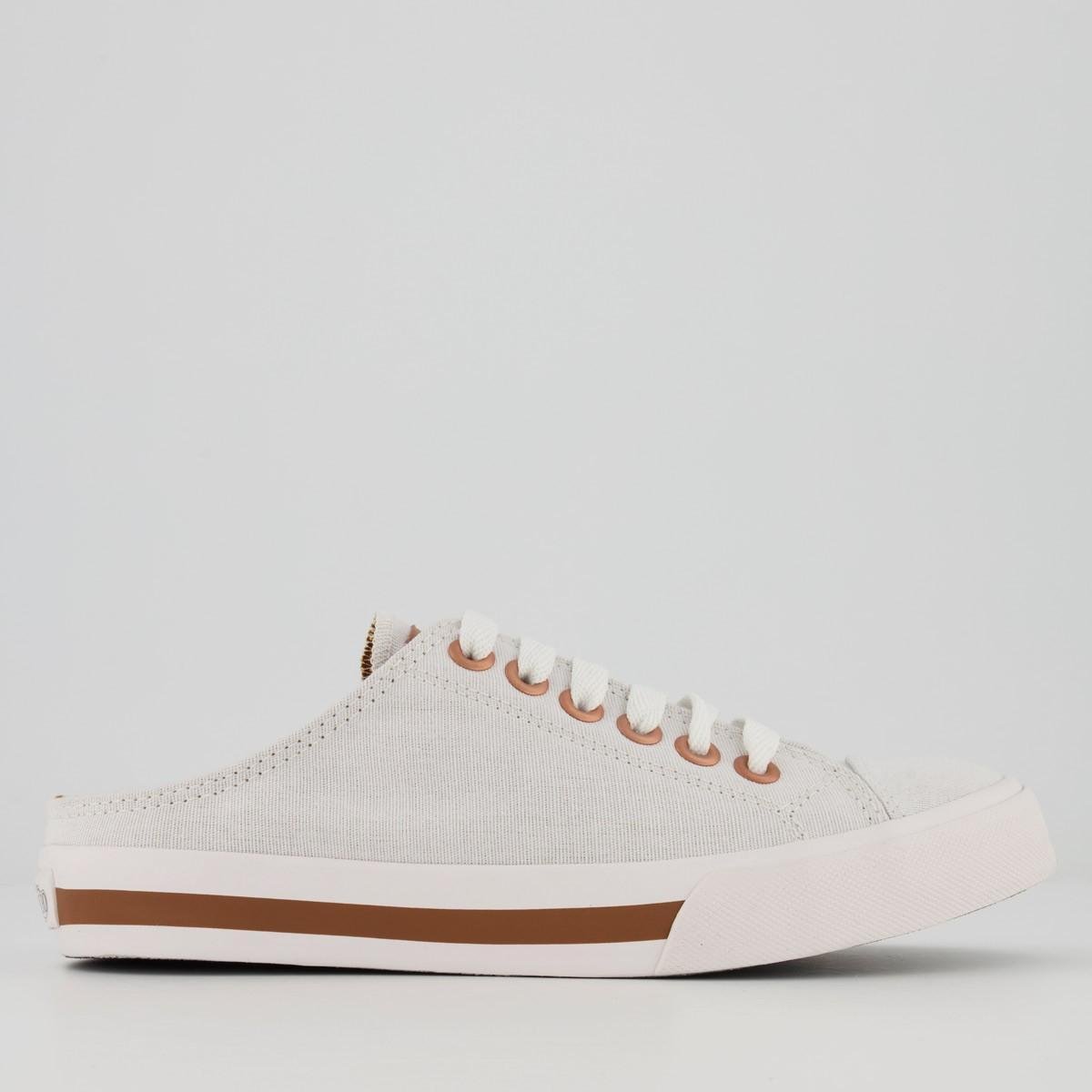 Tênis Capricho Mule Canvas Feminino - Branco | Netshoes