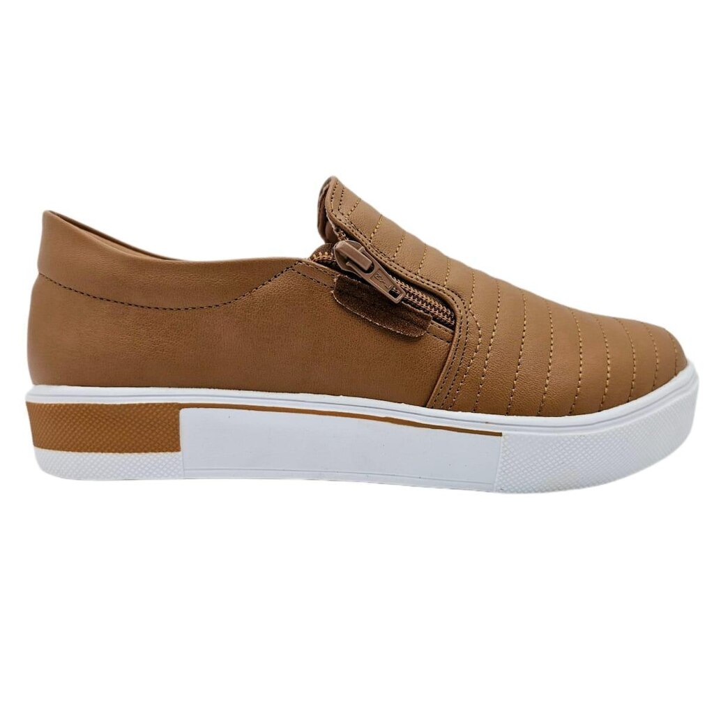 Tênis Careflex Slip on com Ziper Estilo e Conforto