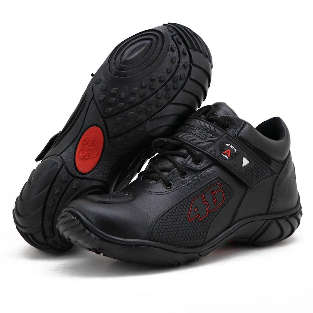 TENIS CASUAL ADVENTURE COURO 401 KM PRETO.