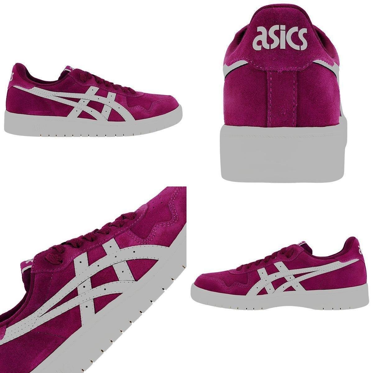 syuページ Tênis Casual Asics Japan S Camurça Feminino Original - Roxo+Branco