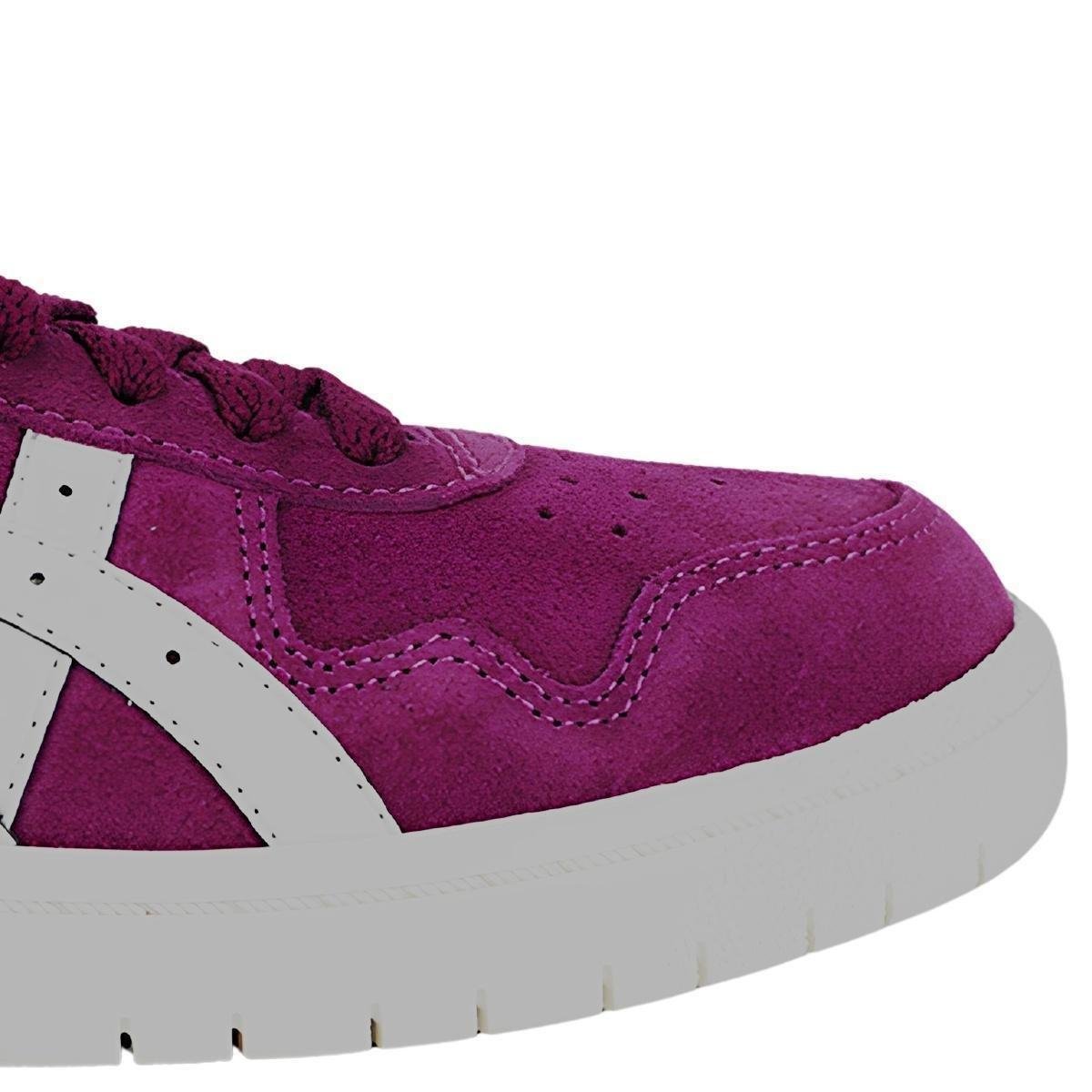 Tênis Casual Asics Japan S Camurça Feminino Original - Roxo+Branco