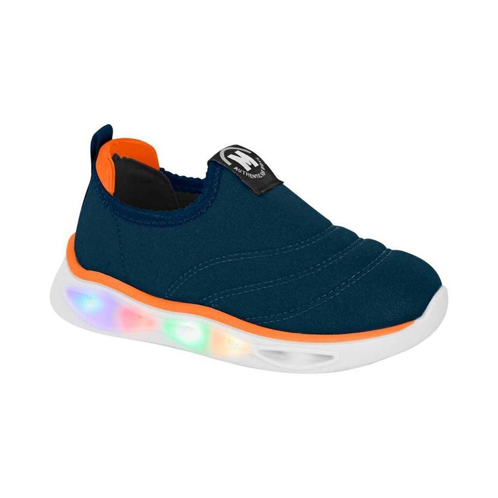 Tênis Casual Azul Kids Solado com Luzes | Molekinho