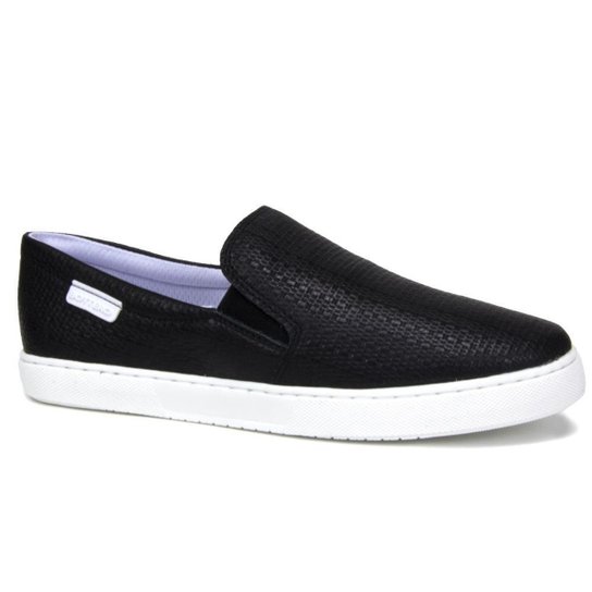 Tenis Casual Bottero 347501 Couro Slip On feminino - Preto Menor preço em Tenis Casual Bottero 347501 Couro Slip On feminino - Preto