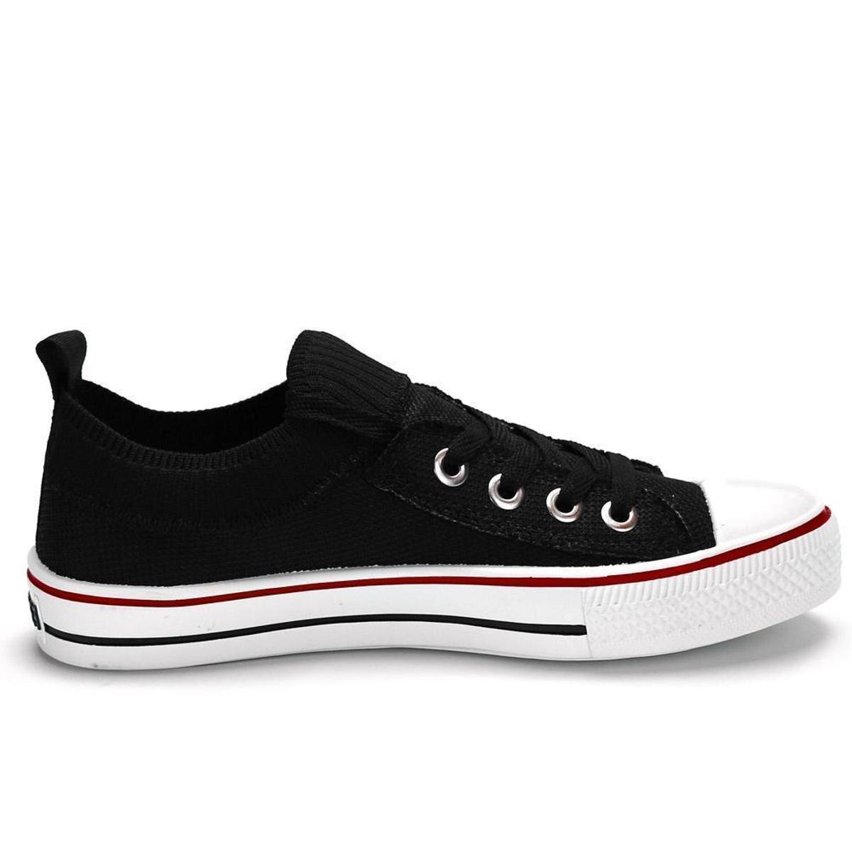 Tênis Casual Cano Baixo SapatoFran SB Star Unissex - Preto | Netshoes