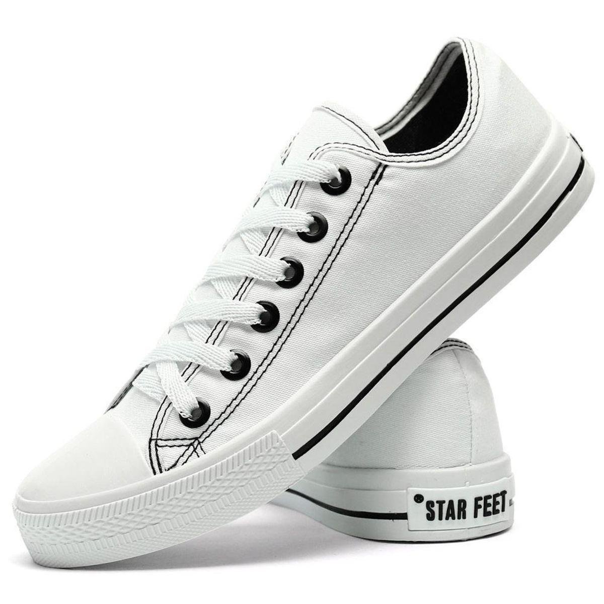 tenis branco feminino cano baixo