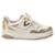 Tênis Casual Detalhe Metalizado Dourado Feminino Via Marte 42020 Bege - Branco+dourado