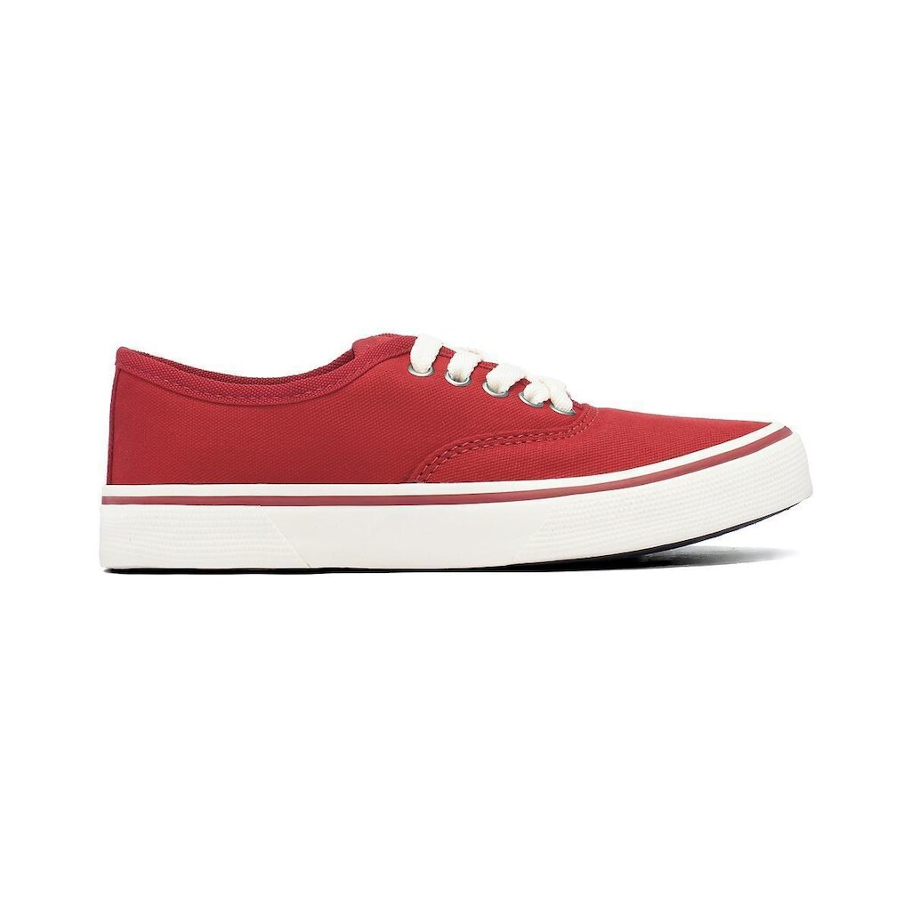 Tênis Casual Em Algodão Vermelho Feminino Clássico