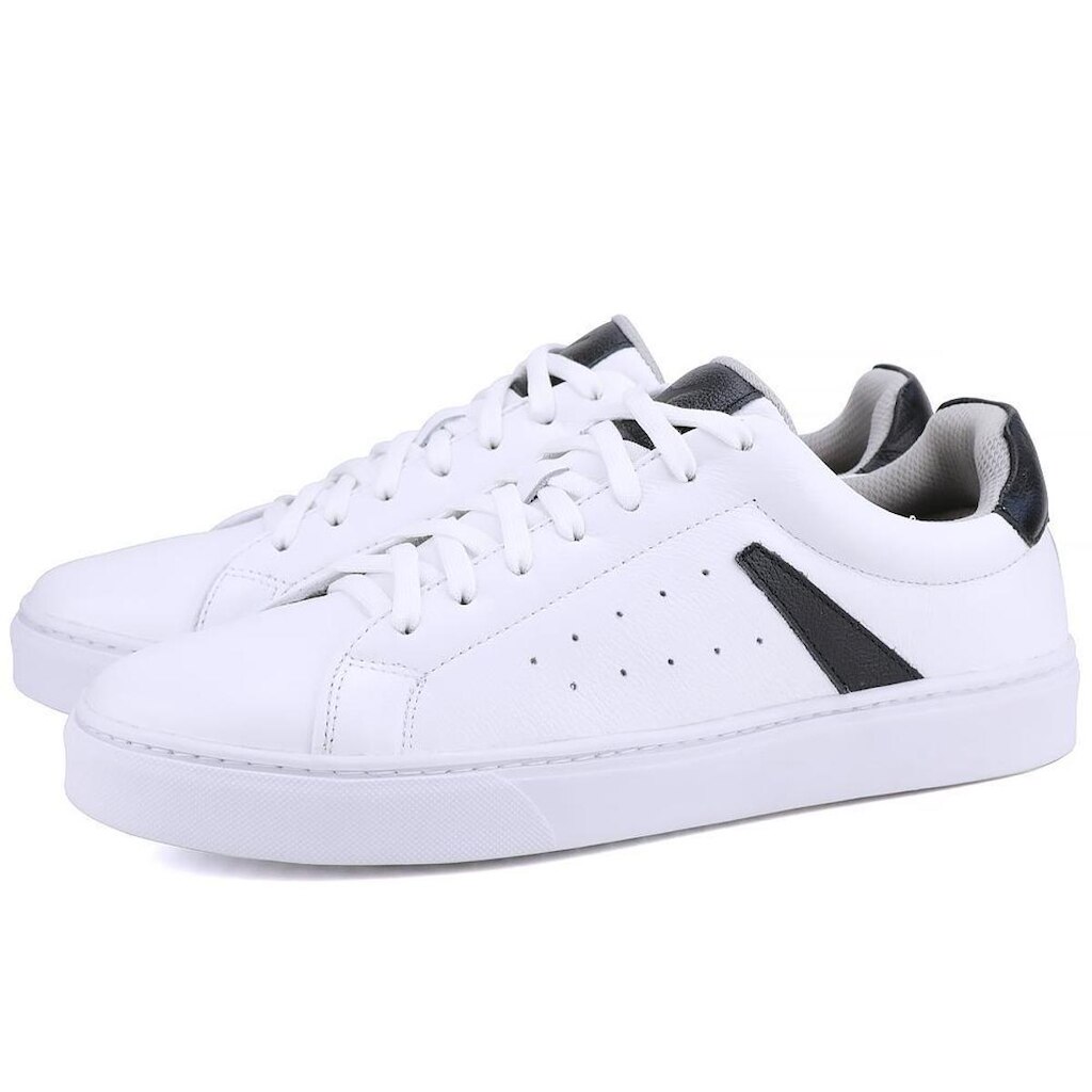 Tênis Casual em Couro Masculino Mr. Gutt com Preto
