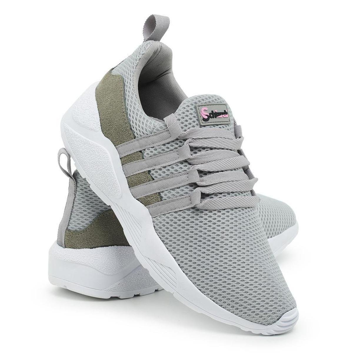 Tenis Casual Esporte Feminino em Tecido Tramado Confort vel e