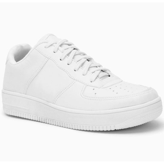 Tênis Casual Esportivo unissex - Branco Menor preço em Tênis Casual Esportivo unissex - Branco