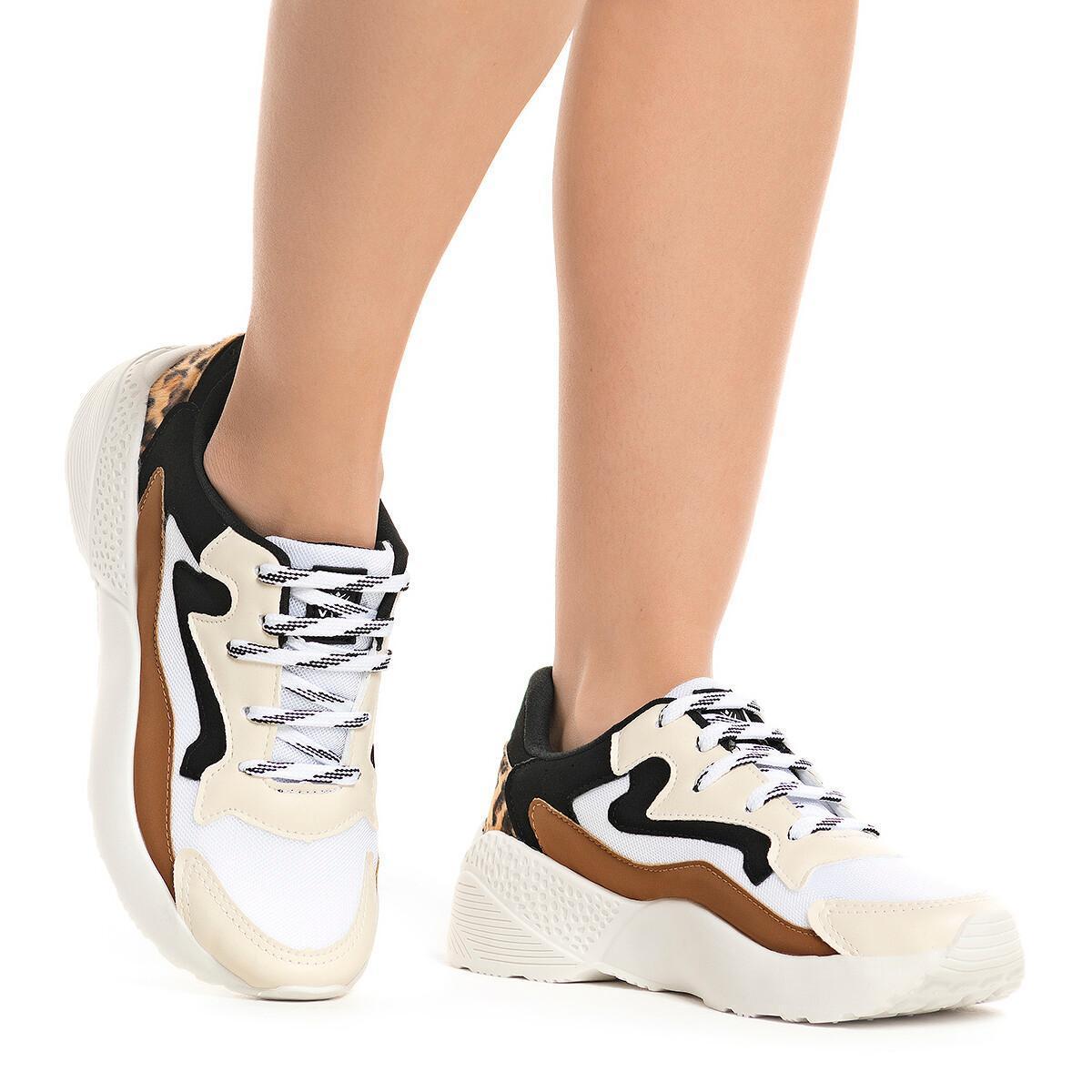 Tênis Casual Feminino Branco Caminhada Chunk Vili Menor preço em Tênis Casual Feminino Branco Caminhada Chunk Vili
