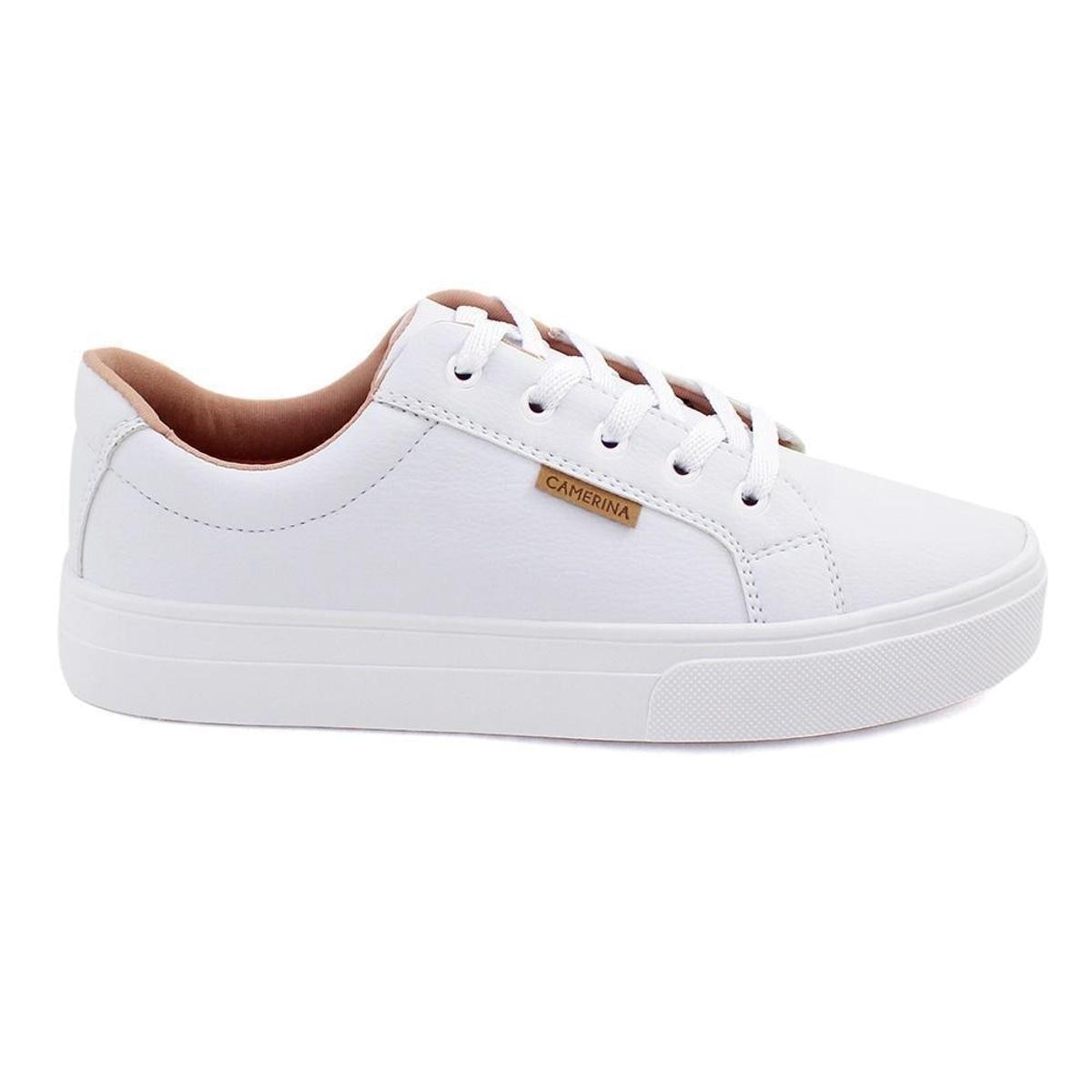 Tenis Casual Feminino Branco Original Confortavel Menor preço em Tenis Casual Feminino Branco Original Confortavel