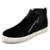 Tênis Casual Feminino Couro Slip On Cano Alto - Preto