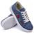 Tênis Casual Feminino Jeans com Cadarço e Sola Reta Confortável - Azul