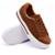 Tenis Casual Feminino Textura Matelasse com Sola Alta Reta Detalhes Listra - Marrom