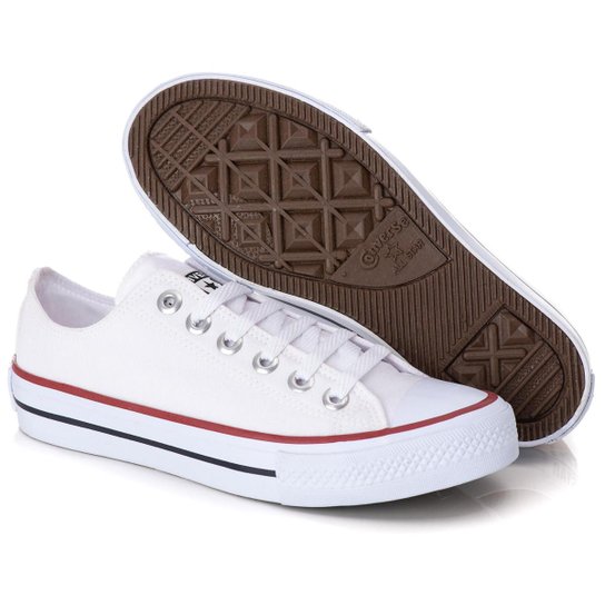 Tênis Casual Feminino Tradicional Retro Super Leve - Branco Menor preço em Tênis Casual Feminino Tradicional Retro Super Leve - Branco