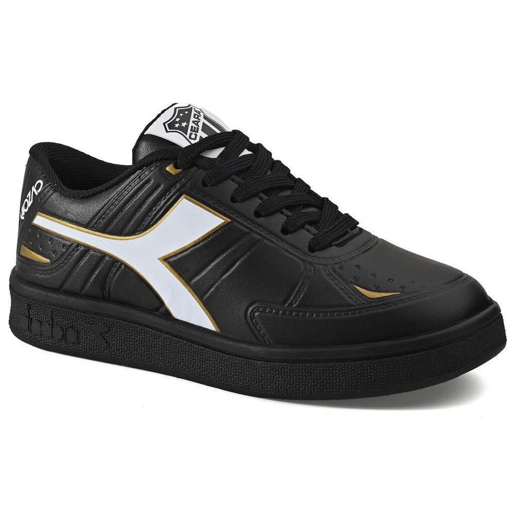 Tênis Casual Infantil Diadora Ceará SC Jr Preto e Branco