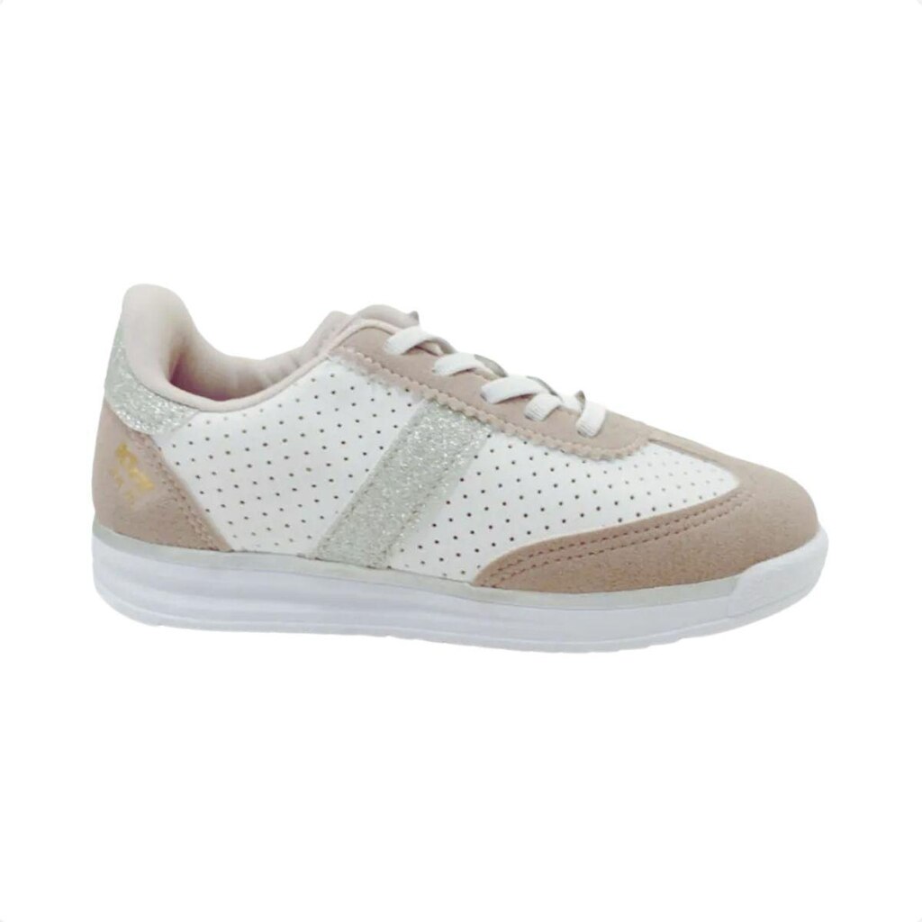 Tênis Casual Infantil Kidy Branco E Rosa