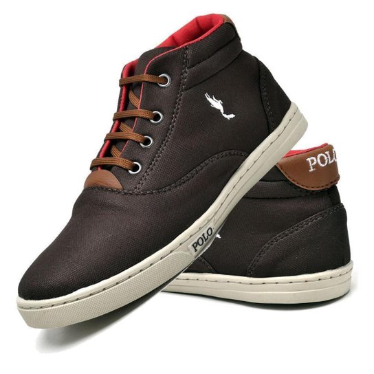 Tênis Casual Infantil Menino Cano Alto Conforto Macio Dia a Dia - Marrom Menor preço em Tênis Casual Infantil Menino Cano Alto Conforto Macio Dia a Dia - Marrom