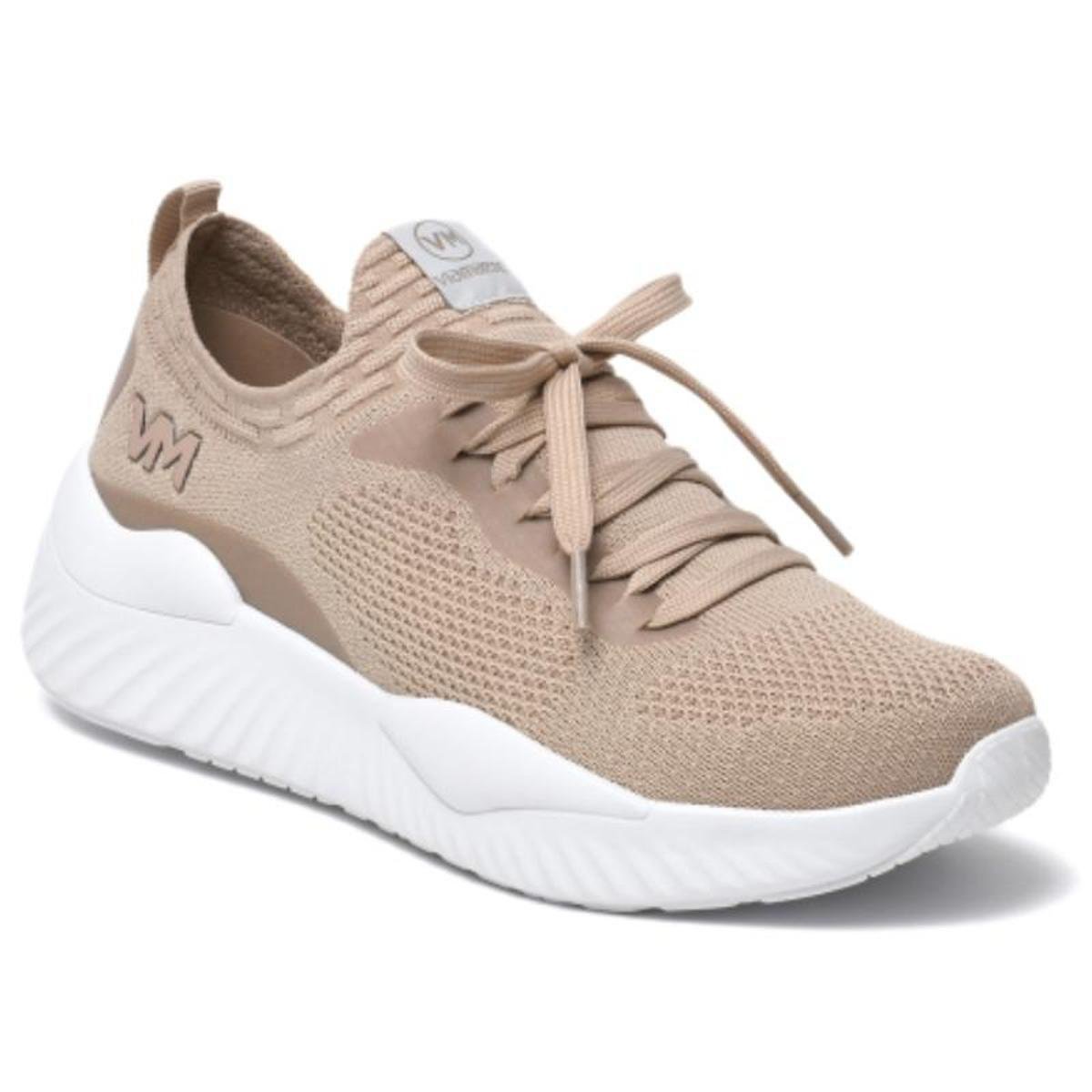 Tênis Casual Knit Via Marte 21-7203 - Bege | Netshoes