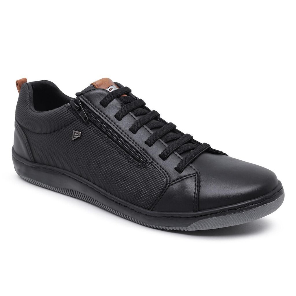 Tênis Casual Masculino Com Ajuste em Ziper e Elástico
