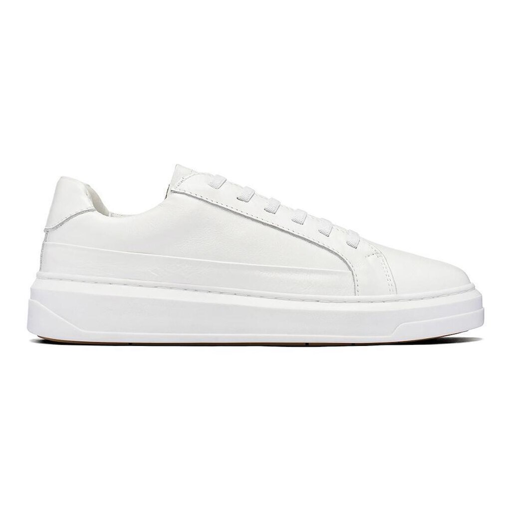 Tênis Casual Masculino Couro Minimal Calce Fácil Conforto