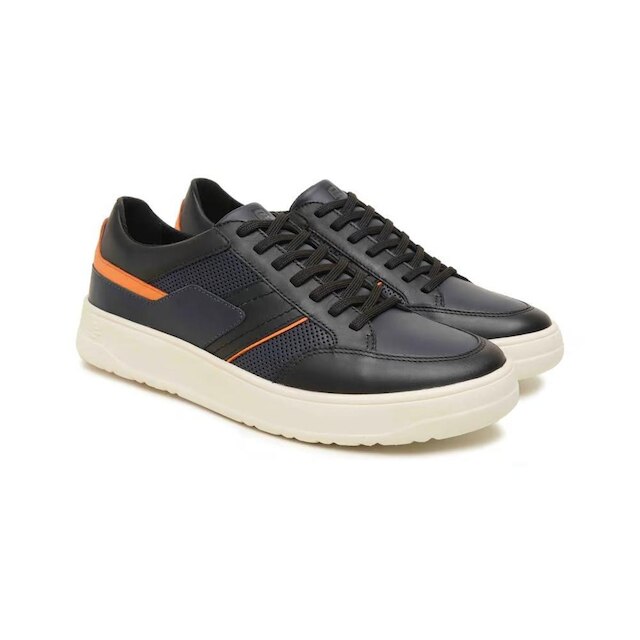 Tênis Casual Masculino Freeway Hill01 4502 Couro Navy Tamanho:39;Cor: