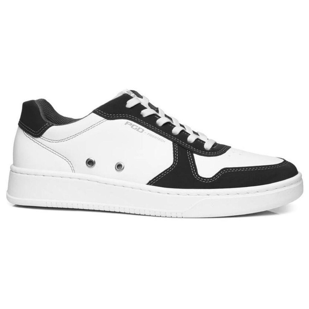 Tênis Casual Masculino Microfibra Branco Preto Pegada 171901-22