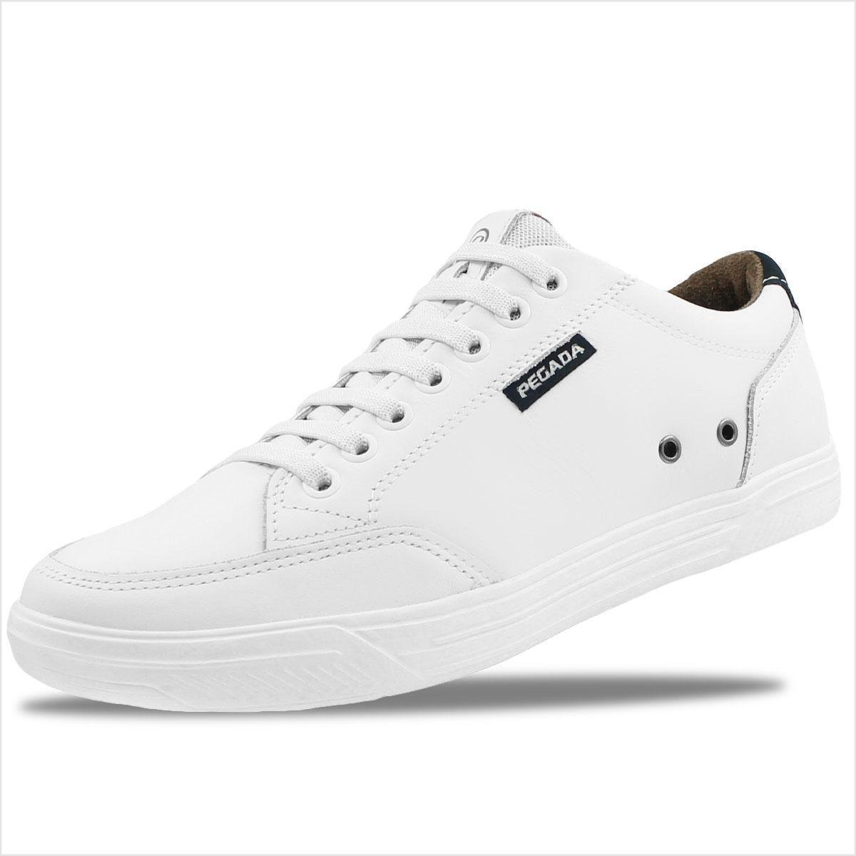 Tênis Casual Masculino Pegada em Couro Calce Fácil Menor preço em Tênis Casual Masculino Pegada em Couro Calce Fácil