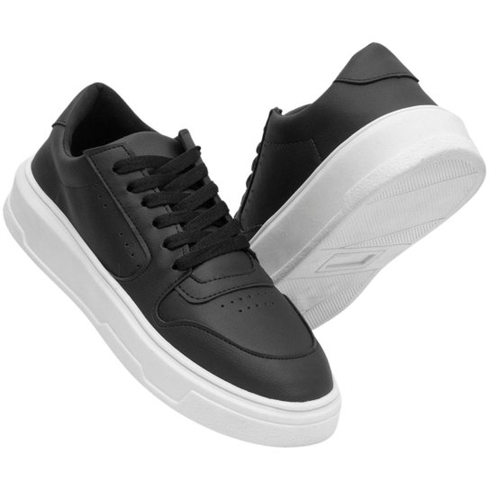 Tênis Casual Masculino Sapatenis Cano Curto Fechamento Cadarço