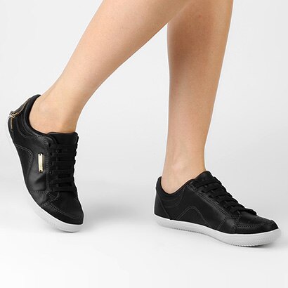 Tênis Casual Mississipi Cadarço Elástico Zíper - Preto | Netshoes