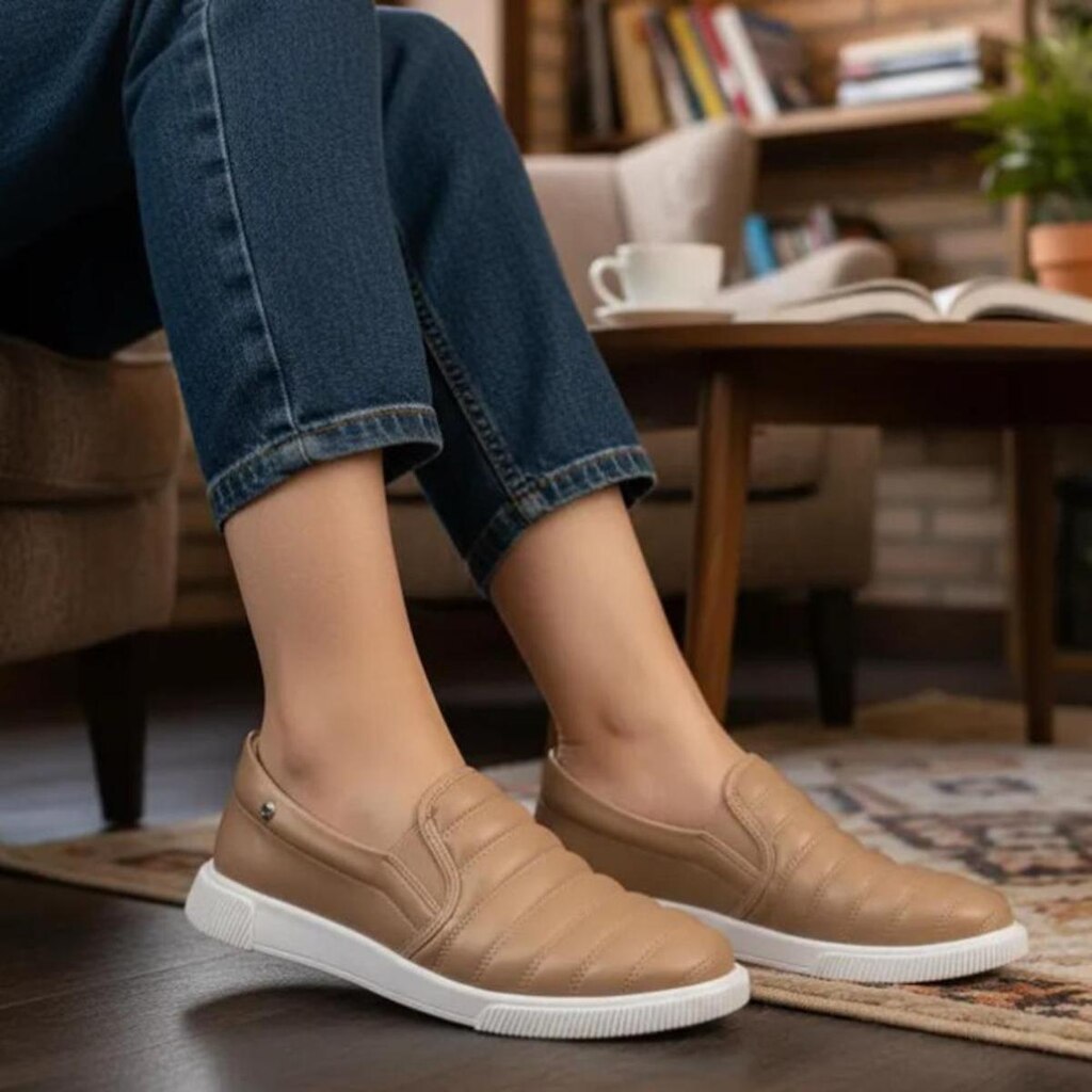 Tênis Casual Moleca Slip On 5759.309 - Nude