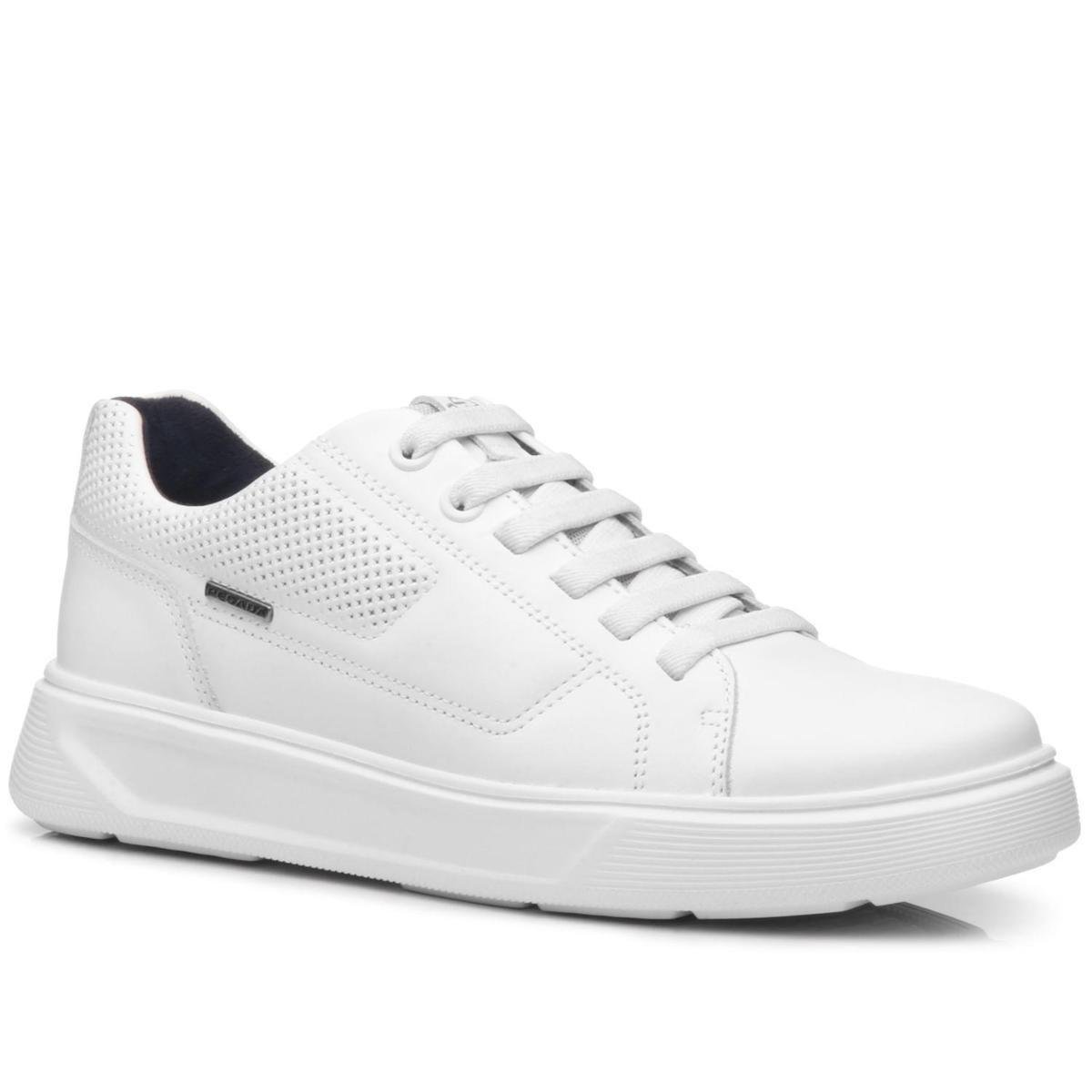 Tênis Casual Pegada Masculino em Couro Branco 110923-01 Menor preço em Tênis Casual Pegada Masculino em Couro Branco 110923-01