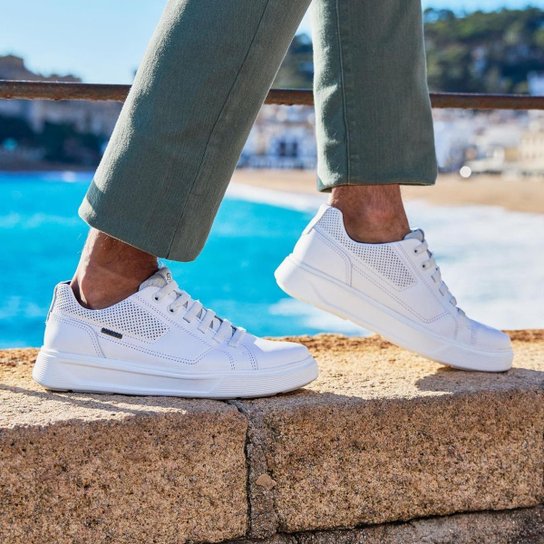 Tênis Pegada Masculino Tenis Masculino Casual Branco Sapatenis