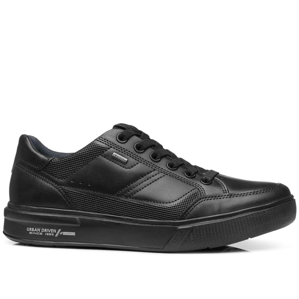 Tênis Casual Pegada Masculino em Couro Preto 111909-05