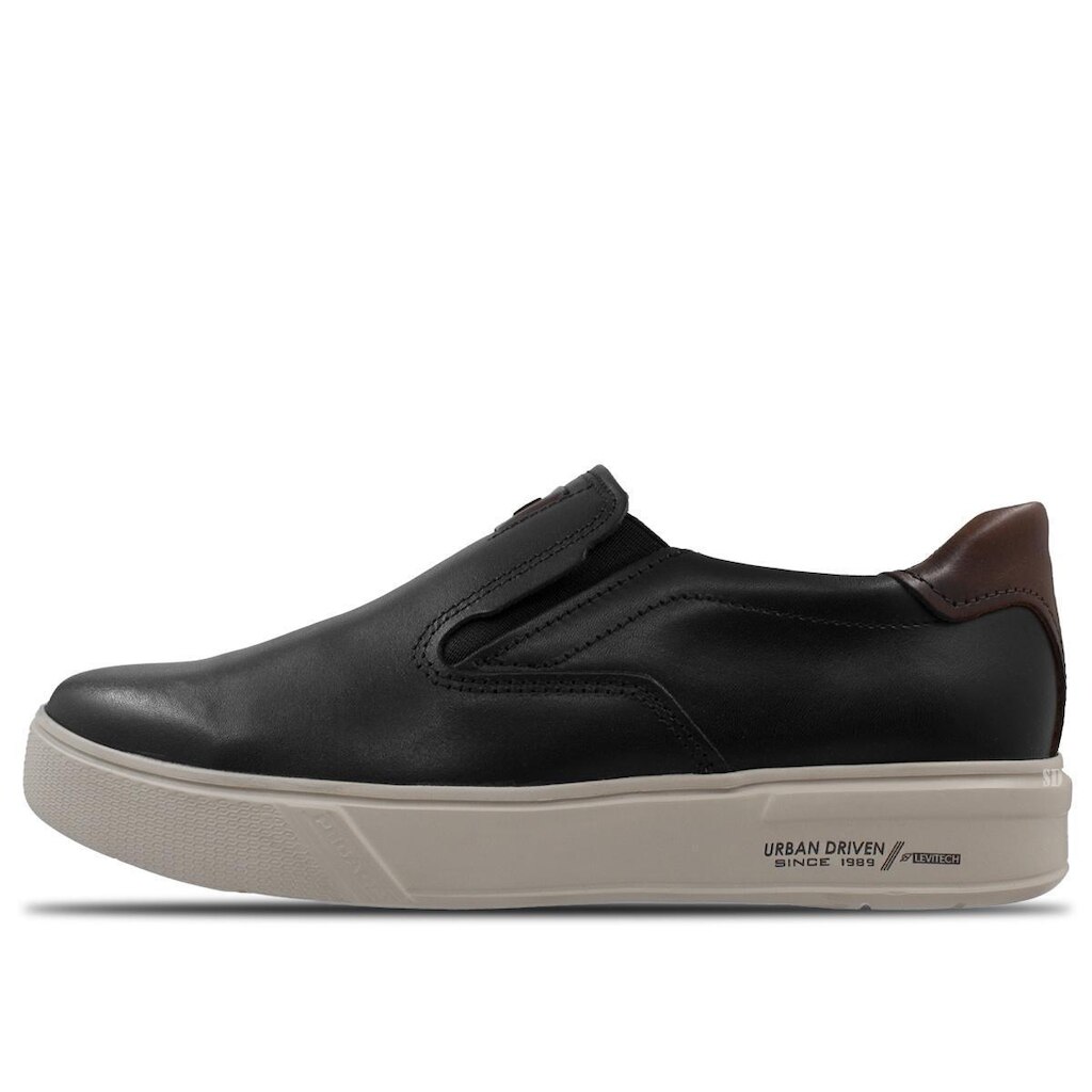 Tênis Casual Pegada Slip On Couro Masculino