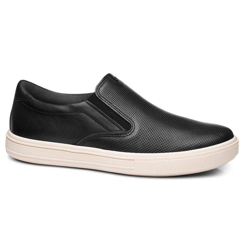 Tênis Casual Pegada Slip On Masculino Em Couro 111504