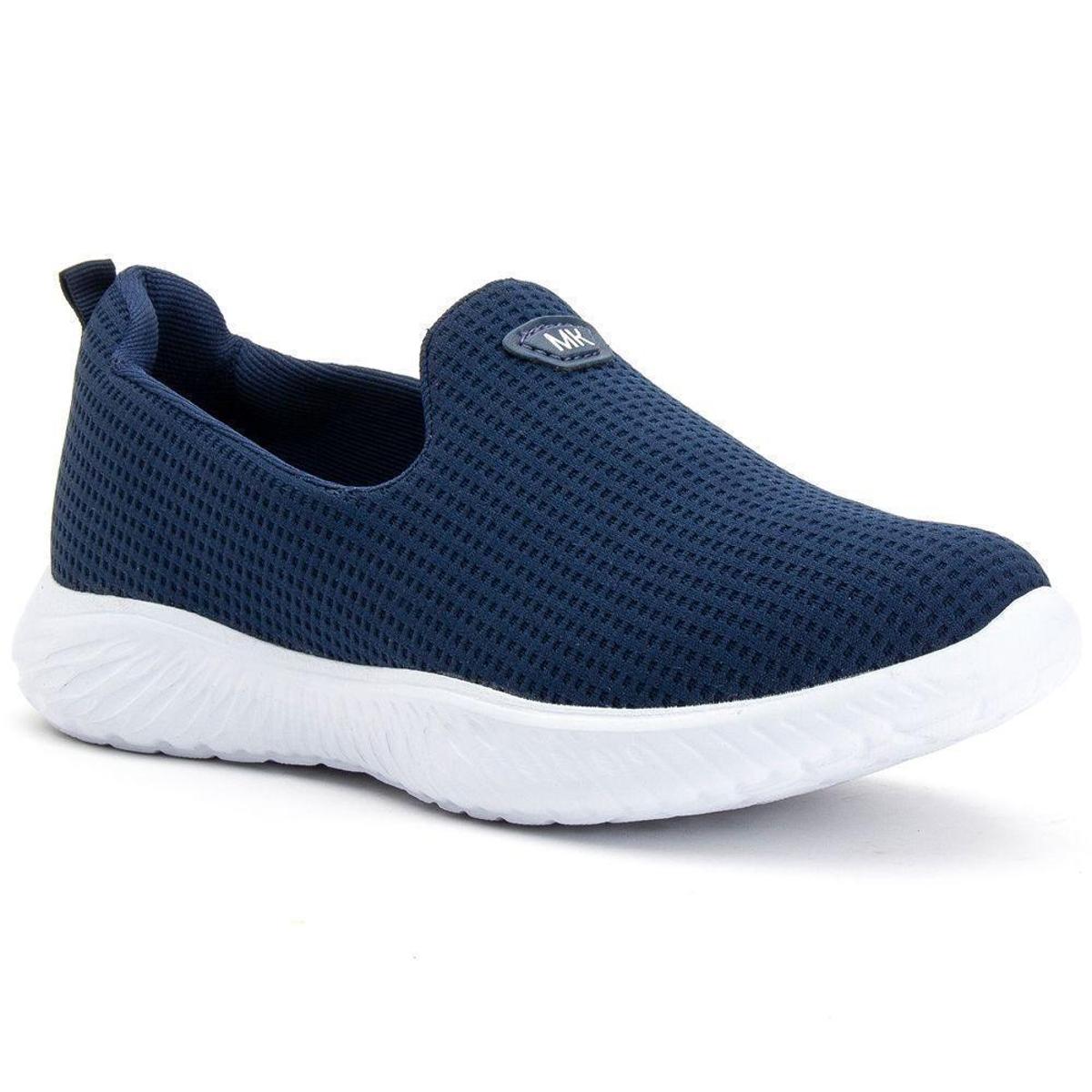 Tênis Casual Sem Cadarço Conforto Dia a Dia Leve Feminino - Marinho |  Netshoes