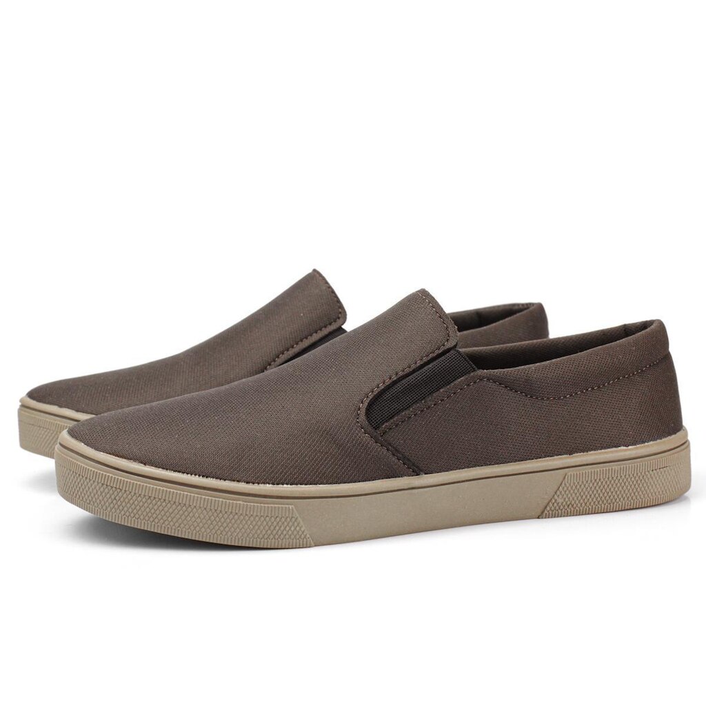 Tênis Casual Slip On em Lona Sem Cadarço Leve Urban