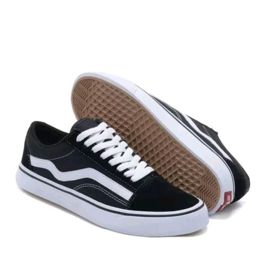 Tênis Casual Tribute Style Cano Baixo Skate Macio e Confortavel - Preto Menor preço em Tênis Casual Tribute Style Cano Baixo Skate Macio e Confortavel - Preto