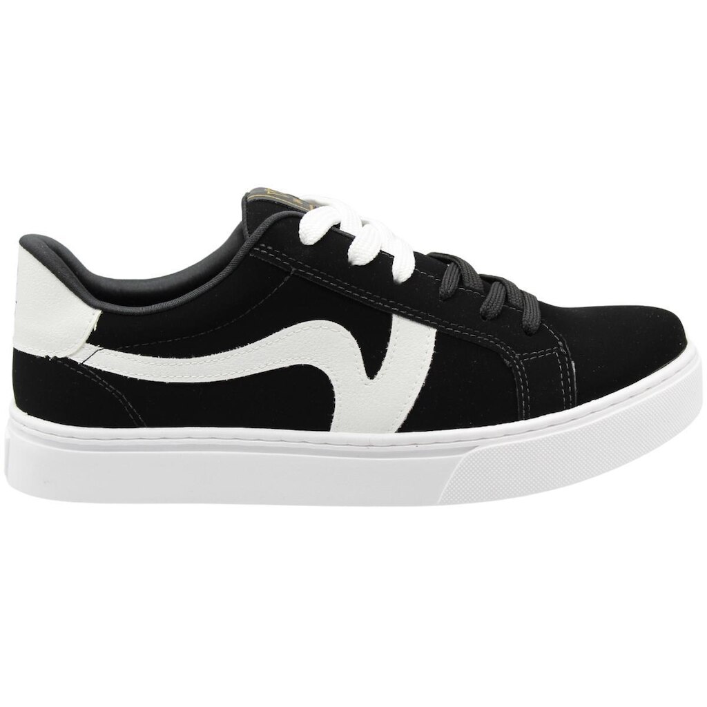 Tênis Casual Via Marte Nobuck Cadarço Duplo Ondas Laterais Feminino