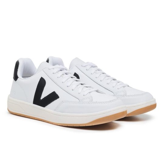 Tênis Casual Vrt V12 B-MASH Canvas em Couro Chrome Confort - Branco+Preto Menor preço em Tênis Casual Vrt V12 B-MASH Canvas em Couro Chrome Confort - Branco+Preto