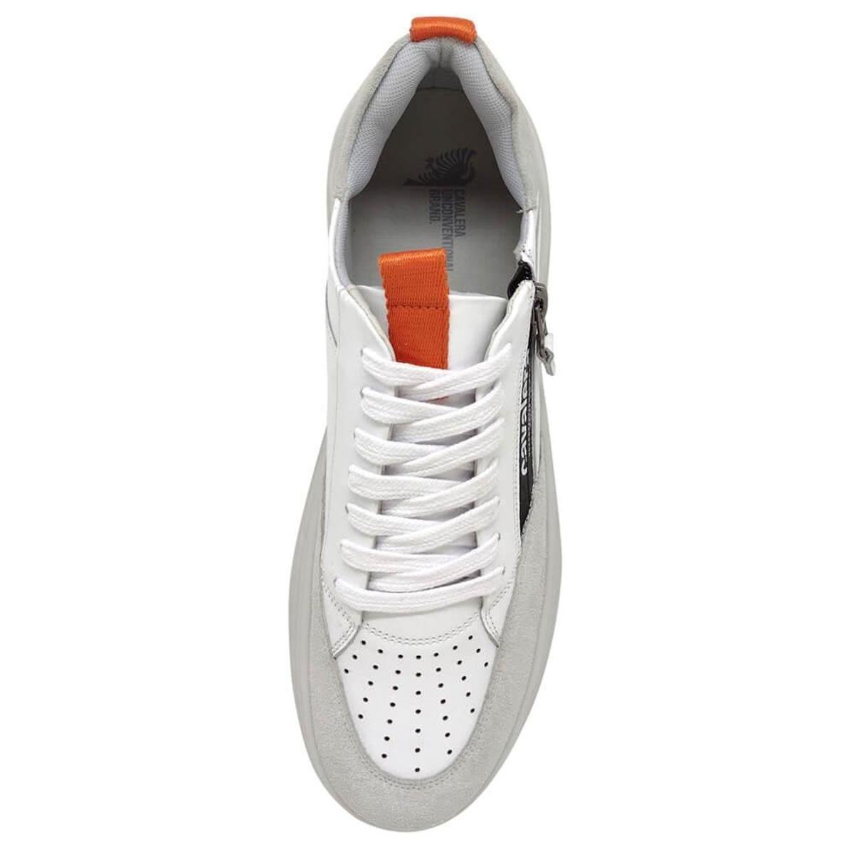 Tênis Cavalera Masculino Break Zip /Laranja - Branco | Netshoes