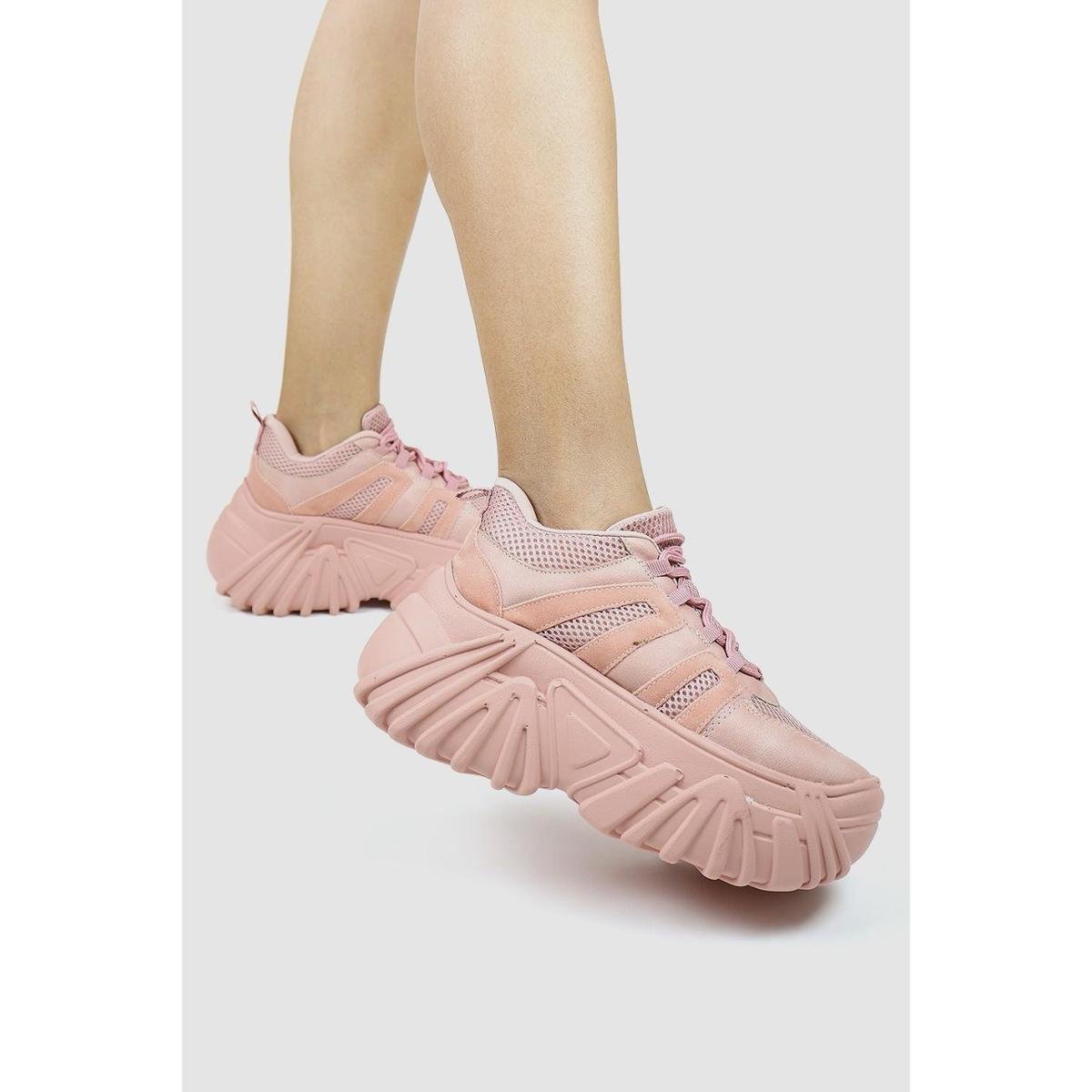 Tênis Chiquiteira Casual Sola Plataforma Candy AC - Rosa | Netshoes